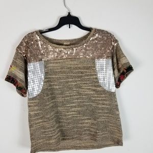 Gimmicks by BKE sequin sweater short sleeve